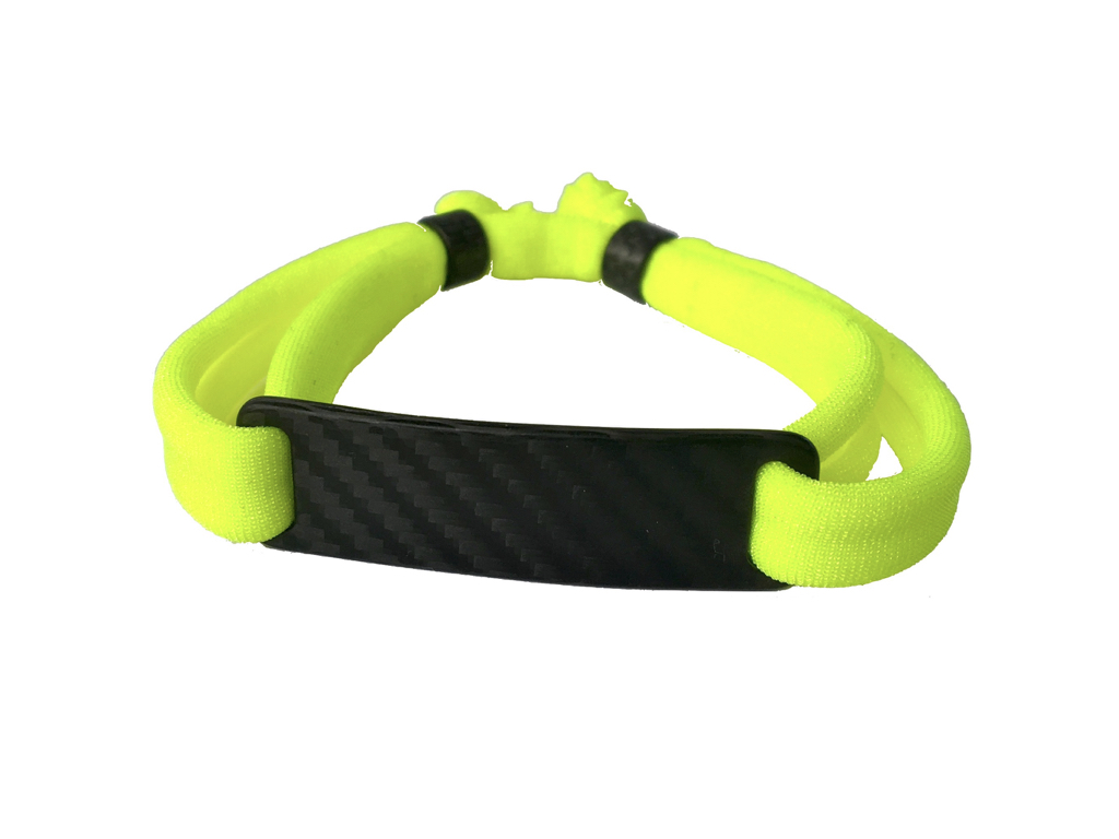 BRACCIALE LYCRA TAG , GIALLO FLUO